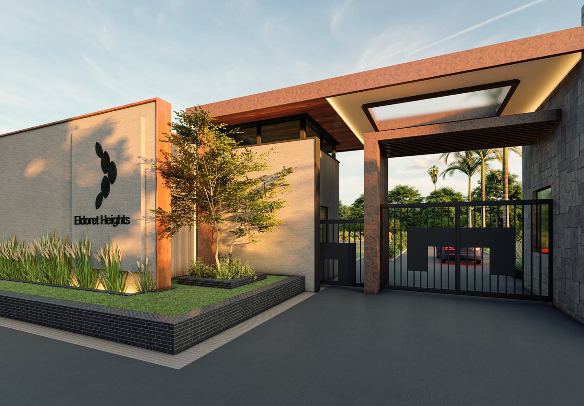 drenlahub's tweet photo. It wouldn't really be an ideal Sunday without the sun, would it now? Gate design concept for Eldoret heights estate, kenya #kenyanarchitecture #mordengates #RealEstate #realestatekenya #drenla #IkoKaziKE #builderskenya #eldoret #visualization https://t.co/eaqhVm5xlF