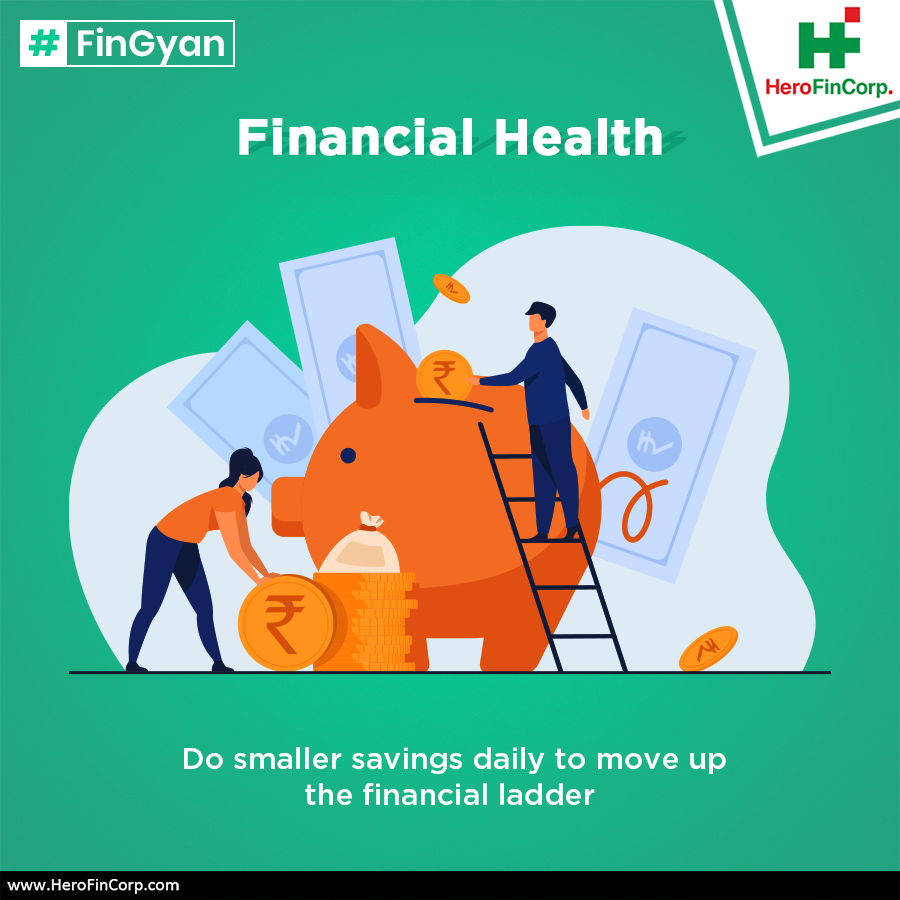HeroFinCorpLtd's tweet photo. Staying financially healthy isn’t an overnight journey. It starts with smaller goals. Set a plan that involves daily or weekly savings and you’ll make it big gradually. #HeroFincorp #loanterminology #FinGyan #Finance https://t.co/qGvvsNioHP