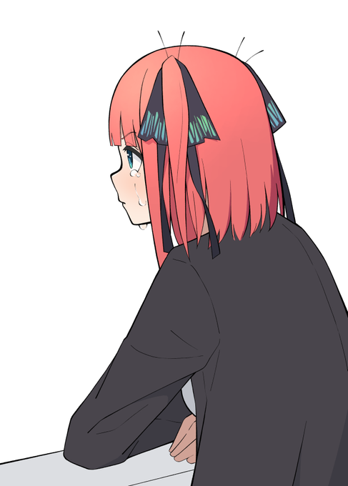 日比谷色さんがTwitterに投稿した中野二乃(五等分の花嫁)のイラスト。