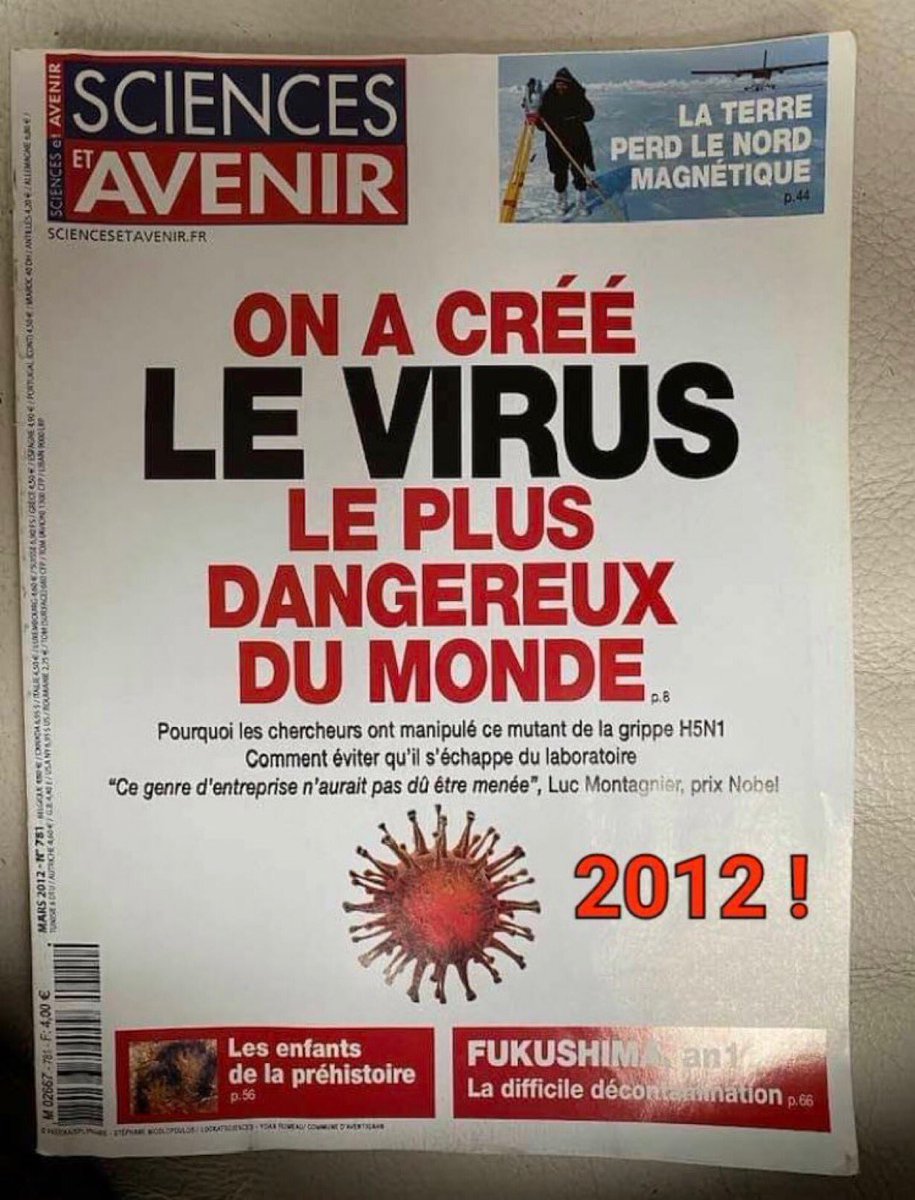 Sigaud3's tweet photo. @NaphtalineLeBon La Une d'un journal scientifique...en 2012.
#complotistes https://t.co/waL7FdNa4J