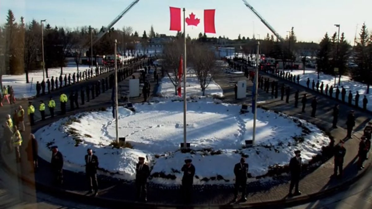 Proud to be here in Calgary today.  Rest peacefully Sgt. Harnett