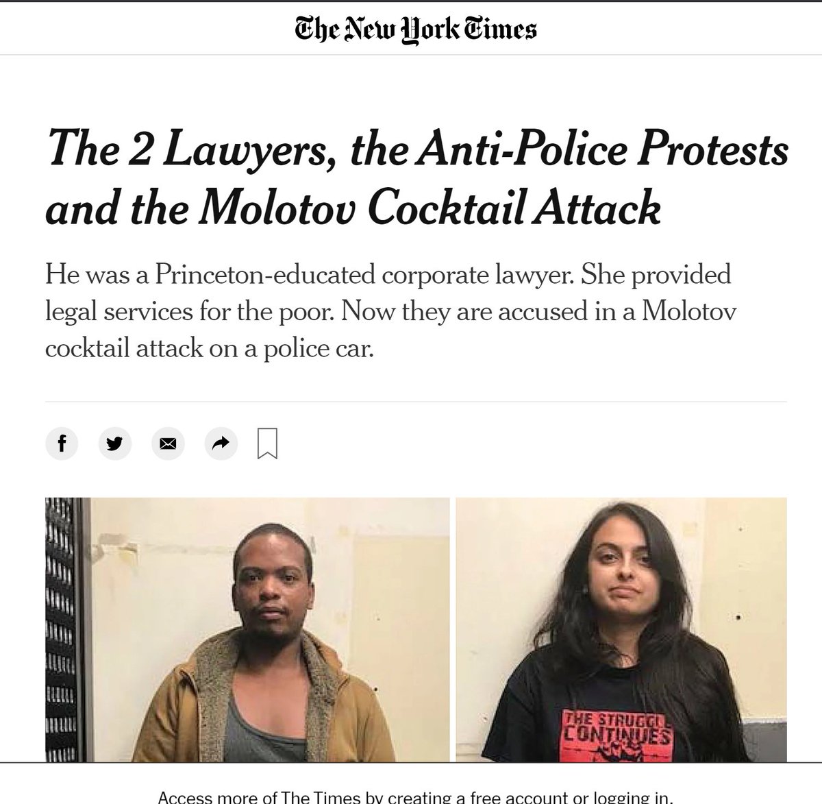 Can we have a discussion on the radicalization that caused these two lawyers to break federal firearms laws and create a bunch of unregistered destructive devices, with the intent to torch police officers?