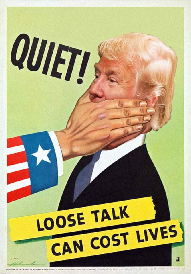 There's no better sound than the silence of a fascist #TrumpBanned