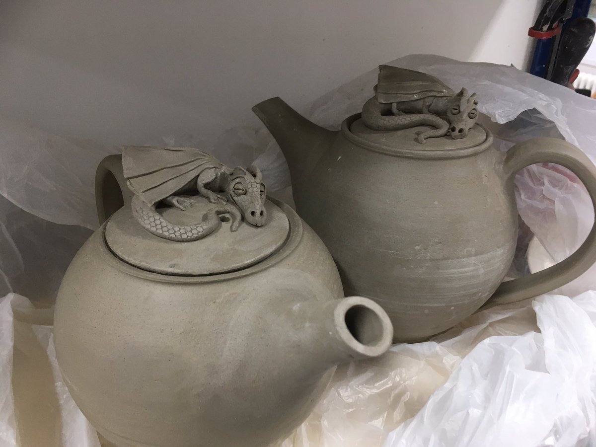 peter_swailes's tweet photo. Back into the studio today -stoneware dragon teapots. These are some of the steps involved in their production. #dragon #tea #teapot #storycharacter #story #character #literacy @SwailesRuth https://t.co/mPOmw45W2Y