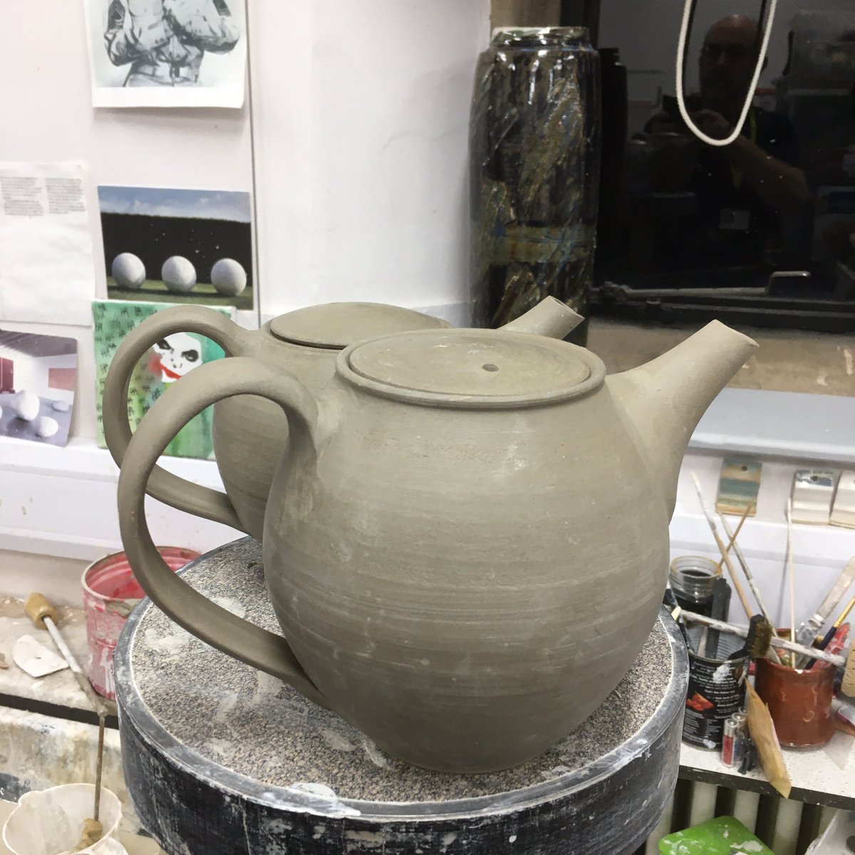 peter_swailes's tweet photo. Back into the studio today -stoneware dragon teapots. These are some of the steps involved in their production. #dragon #tea #teapot #storycharacter #story #character #literacy @SwailesRuth https://t.co/mPOmw45W2Y
