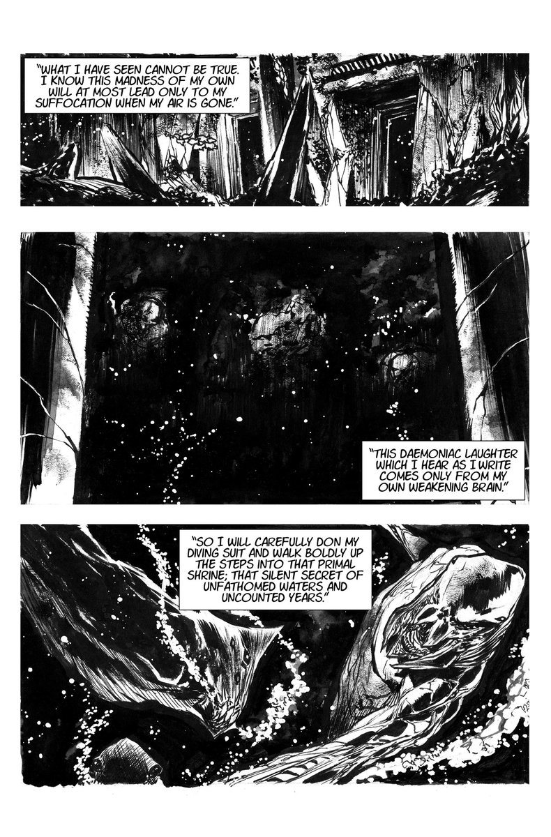 Another small preview of the only black and white story in Provenance of Madness #lovecraftian #comics 