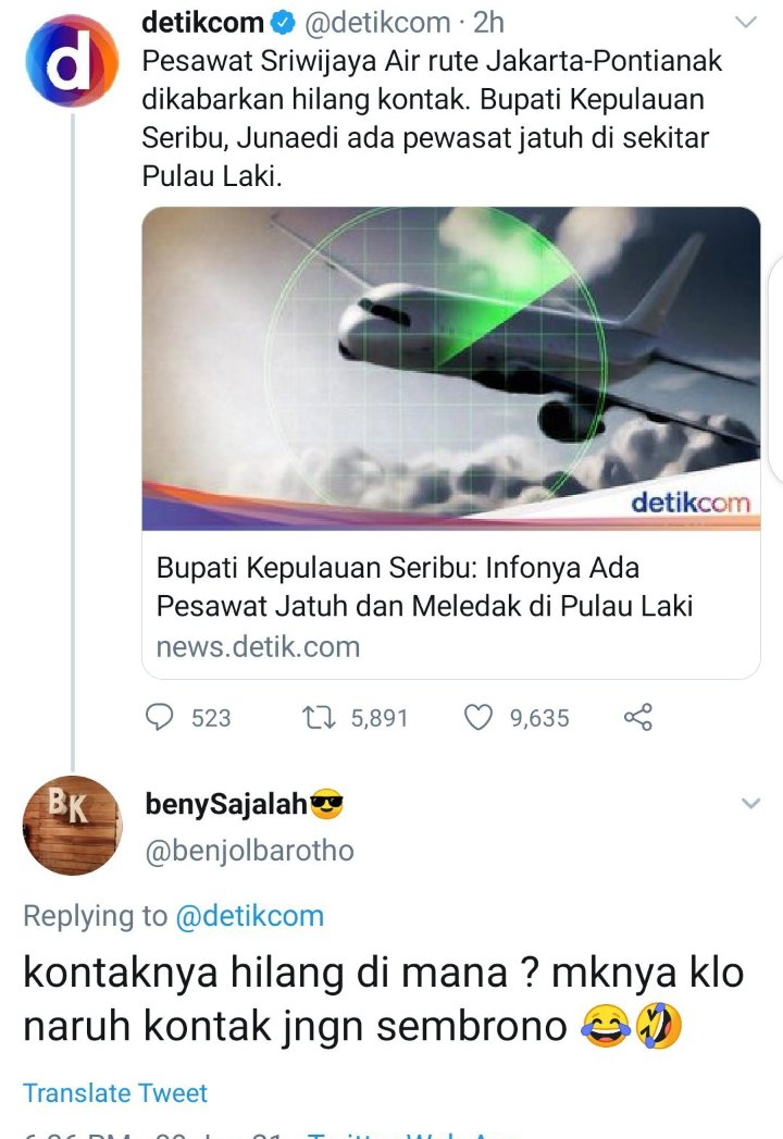 AntenaChannel's tweet photo. Ketika tata kerama gak di pedulikan...
Goblok #SJ128 #SriwijayaAir https://t.co/SGEgLXsxHt