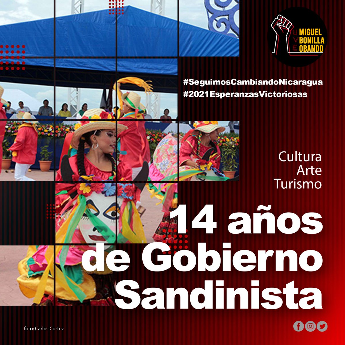 ViudaY's tweet photo. #9Enero
#ManaguaSandinista #SeguimosCambiandoNicaragua
#2021EsperanzasVictoriosas https://t.co/HFUUn5Vyz8