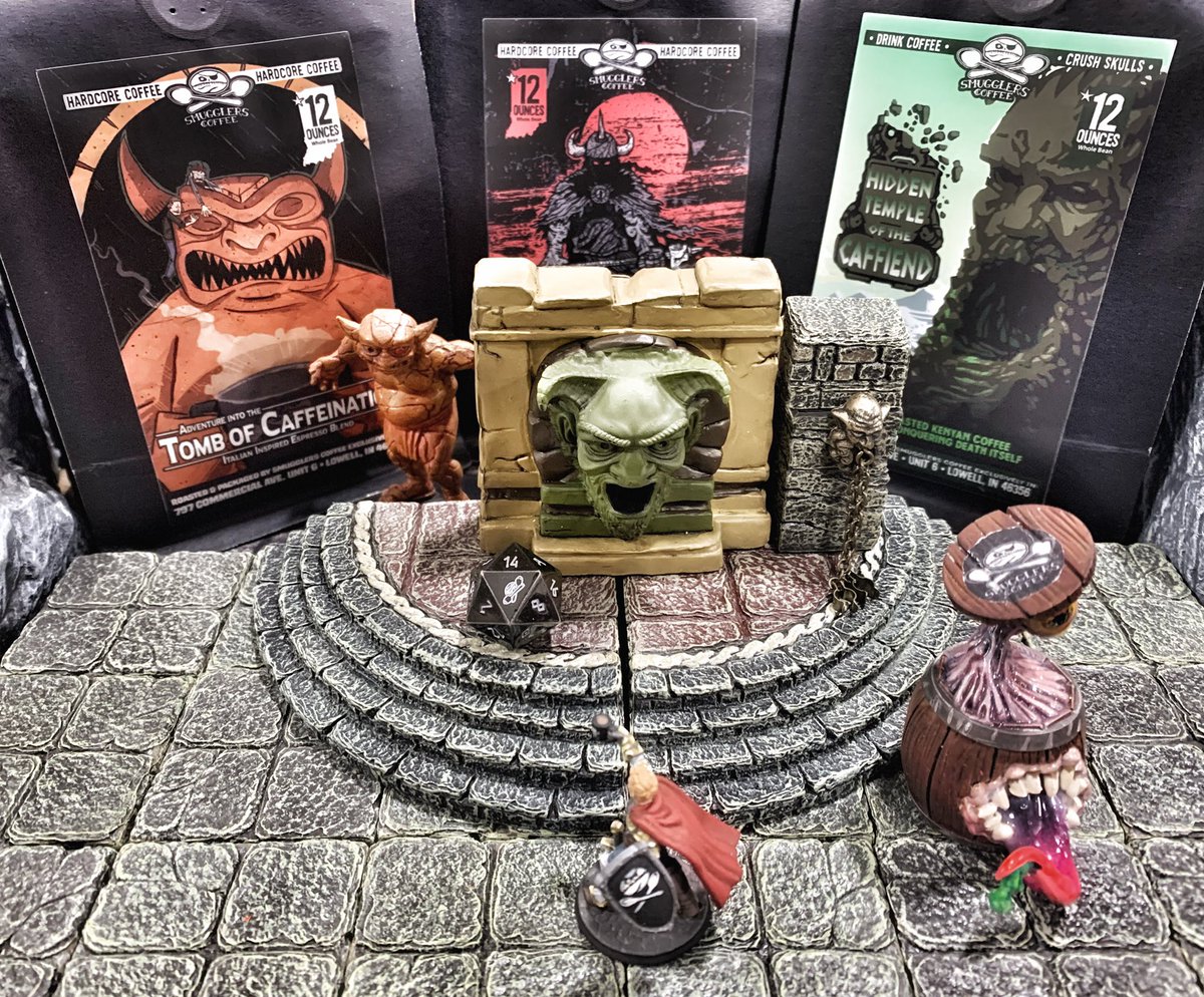 SmugglersCoffee's tweet photo. Deep in the Hidden Temple of the Caffiend lies the Tomb of Caffeination. Full of treasures, the Tomb is a Smuggler’s dream. Fuel up for adventure! Drink coffee. Crush skulls. Let’s ride Warrior Tribe of Caffiends 🤘 https://t.co/UXiIes3IPd