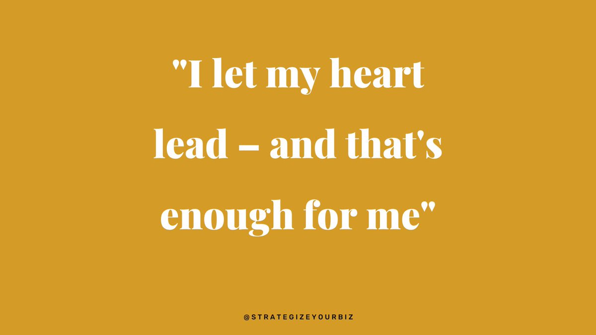 Heart led business all the way! 

Do you lead with your heart? 

#loveoverfear #leadwithlove