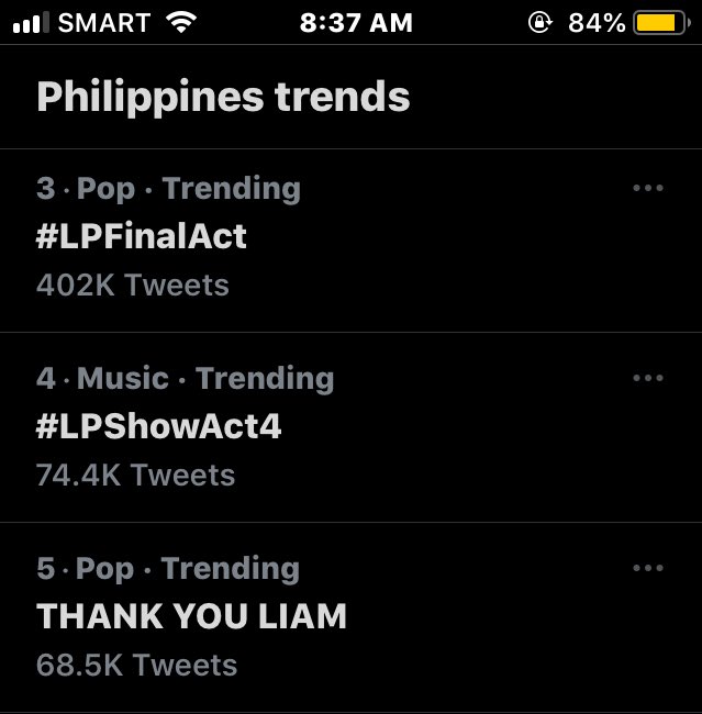stakzu's tweet image. Still trending in the Philippines! SO SO PROUD OF LIAM ❤️ THANK YOU LIAM #LPFinalAct