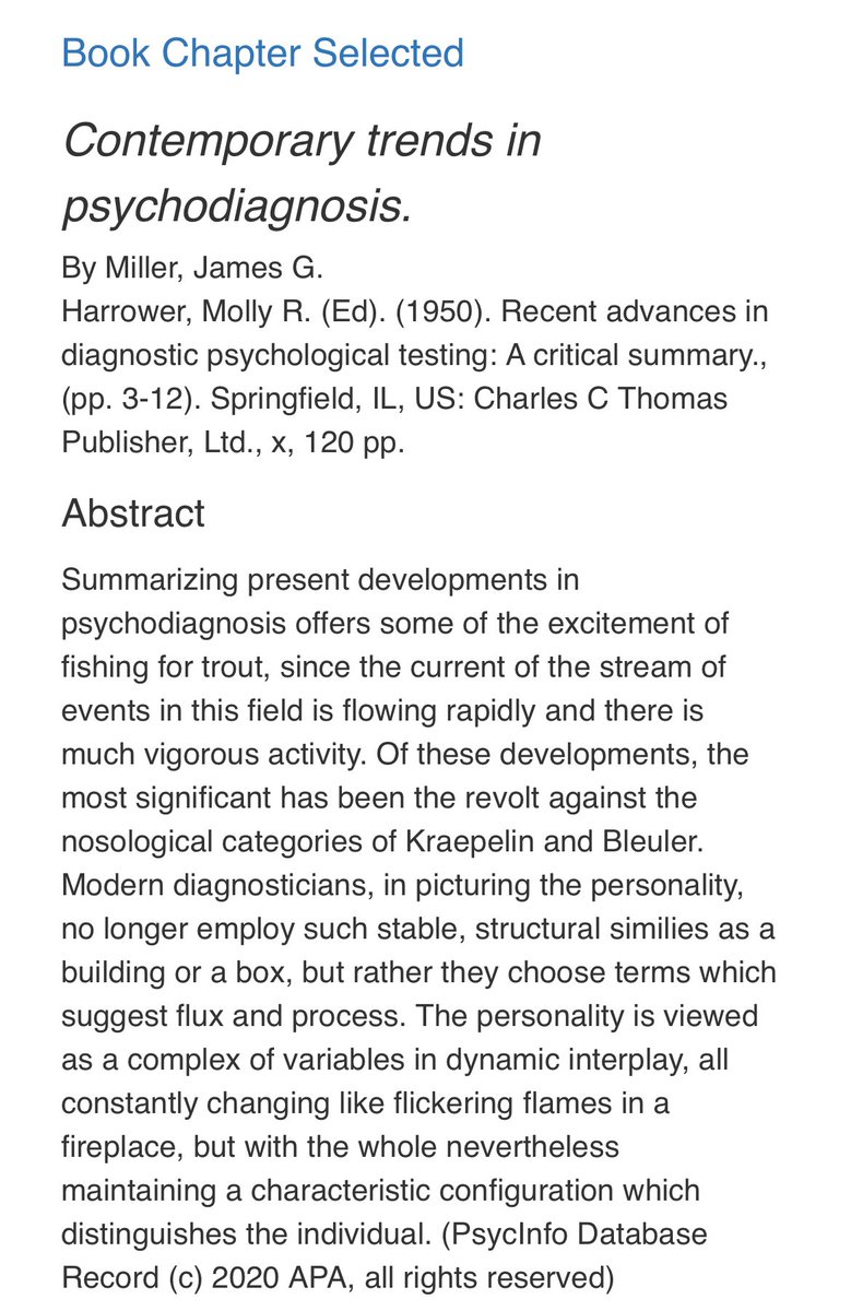 Here’s the answer for those playing at home. (See attached pic) The excerpt above was from Leary & Coffey (1955)I find it so impressive folks like Miller and Leary were grappling with and establishing with the very things the field is actively working on today.