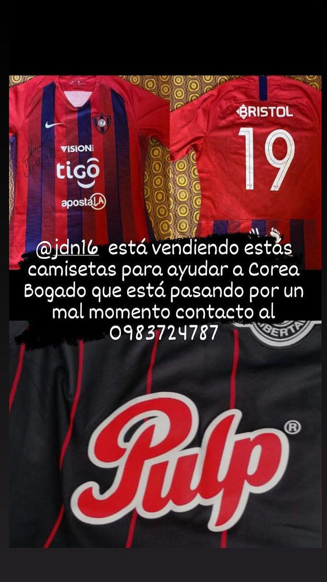Jorge Núñez ex capitán de Luqueño, está vendiendo estas dos camisetas de manera a ayudar a Korea Bogado que está pasando por un mal momento contactos al 0983724787... Se les agradece la ayuda con un RT a todos ❣️