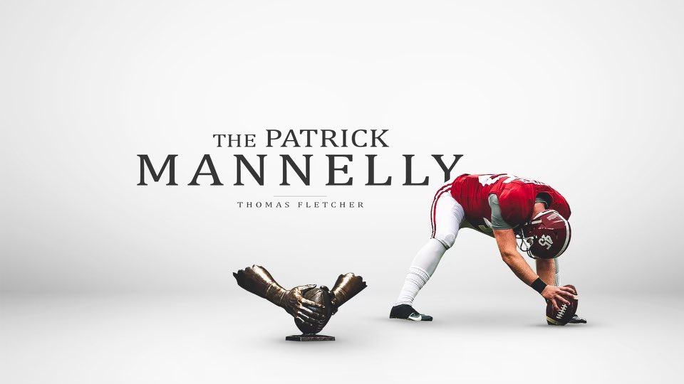 AlabamaFTBL's tweet image. Winner @MannellyAward 🏆 

 @longsnapfletch 

#BamaFactor #RollTide