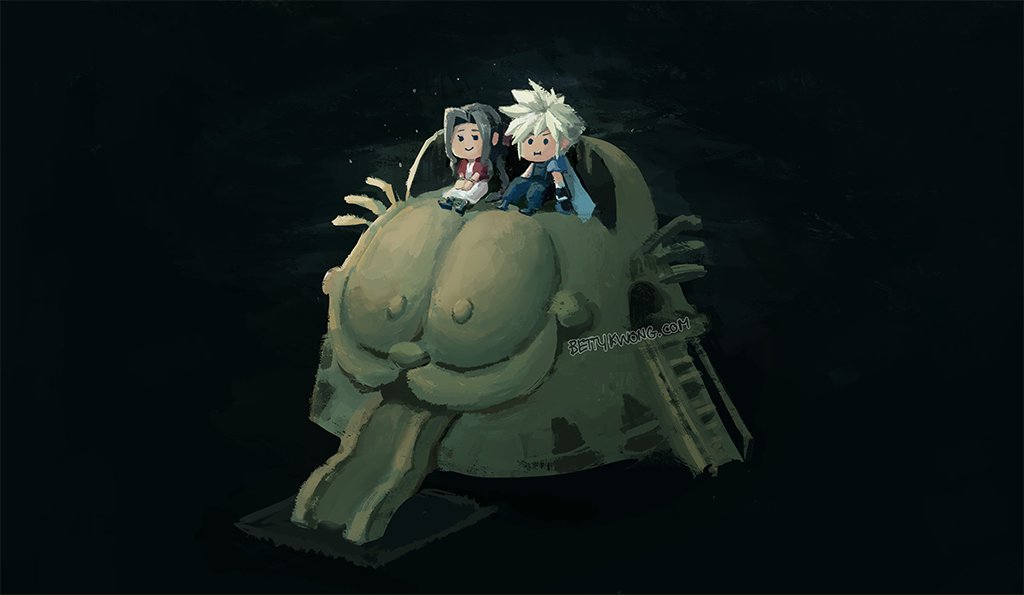 Betty_Kwong's tweet photo. Aerith: More importantly, how about we take a break? Sound good? 
Cloud: No. I don't have time for- https://t.co/zATkLqYFvI