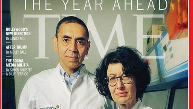 ntv's tweet photo. Prof. Şahin ve Prof. Türeci Time dergisinin kapağında 
https://t.co/7b5FNzcA9n https://t.co/phekh3KJJV
