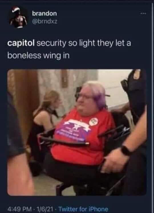 CarmanYanu's tweet photo. Our government is so vulnerable to right wing extremists we almost got overthrown by a chicken nugget https://t.co/7fe6ABpckh