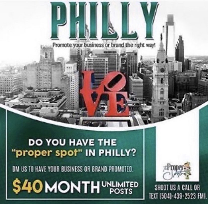 ProperSpots's tweet photo. https://t.co/JFWltCNcvv #philadelphia #philly #promotion #follobackforfolloback #follow https://t.co/S0Wh8tFskW