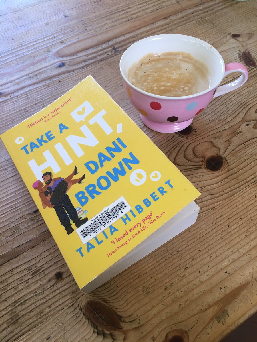 LibraryMelissa's tweet photo. Talia Hibbert and milky coffee. Sweet. 💜
.
Every now and then you just need a book with a happy ending. I love that this one incorporates a mini-meta-manifesto to that effect. 📚
.
#yarralibraries #librarybooks #romance #TaliaHibbert #TakeAHintDaniBrown https://t.co/bPFoptrlyP