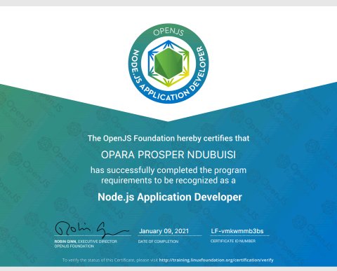 kodekage's tweet image. I passed the @openjsf NodeJS Application developer certification exam.
Thanks to the @linuxfoundation LiFT scholarship team for the opportunity.
Looking forward to acing more certifications this year 😁
#openjs #BlackTechTwitter