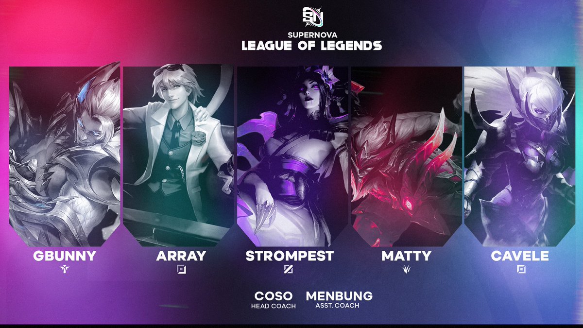 Now that our flight crew is ready it’s time to show off mission control. 

Welcome <a href="/CoachcosoLoL/">Mark</a> our Head Coach and @OP_CLOL_FAN as our Assistant Coach for Proving Grounds 2021!

The teams rounded out and we can’t wait to take on our matches next week. #SNWIN💫