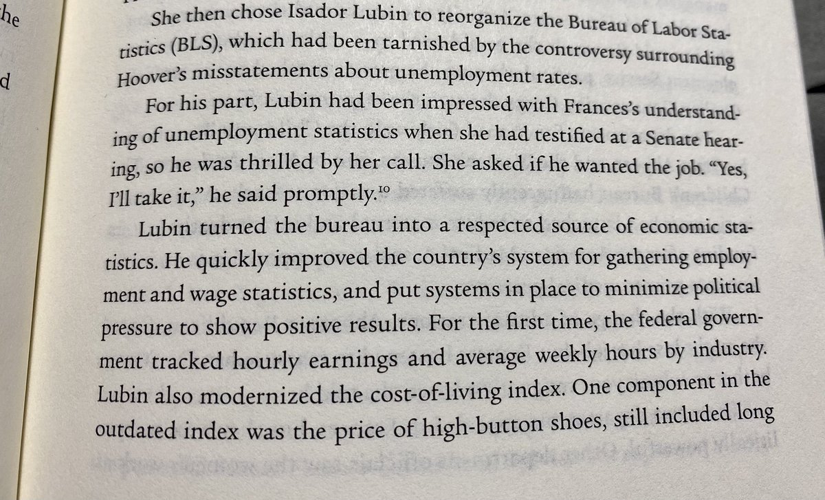 after Perkins became Secretary of  @USDOL she breathed new life into  @BLS_gov ... “statistics represent real people, coping with conditions as best they can” Amen!!