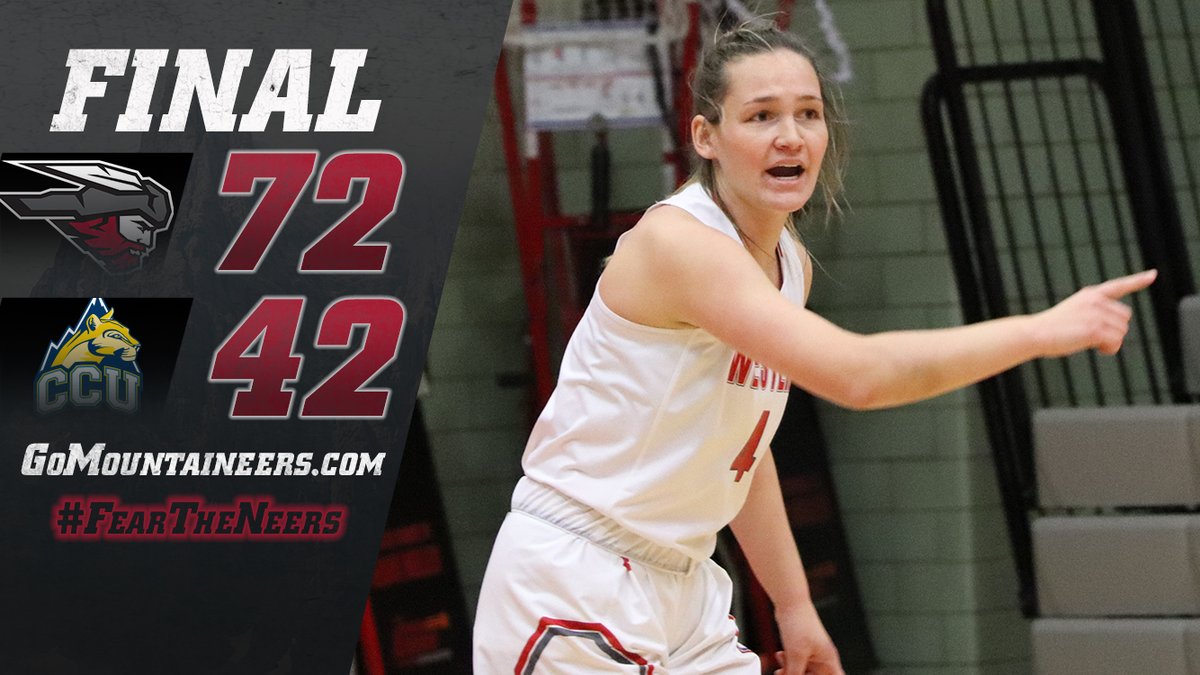 WBB | FINAL: The Mountaineers pull away in the second half to defeat Colorado Christian 72-42 tonight at Paul Wright Gym. #FearTheNeers