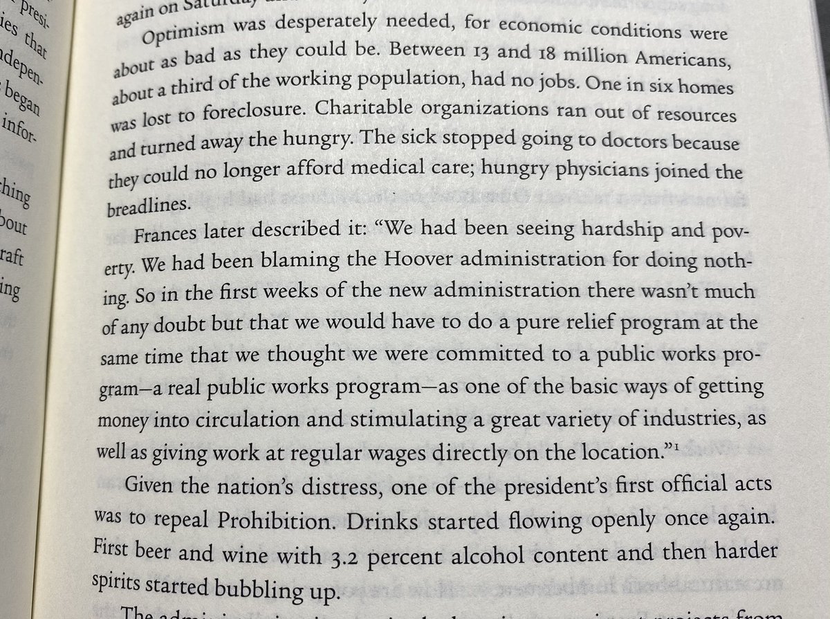 oh look, FDR Admin comes in during grave distress of Great Depression and first order of business: repeal Prohibition. see macro guys, popular policies help get other stuff done!