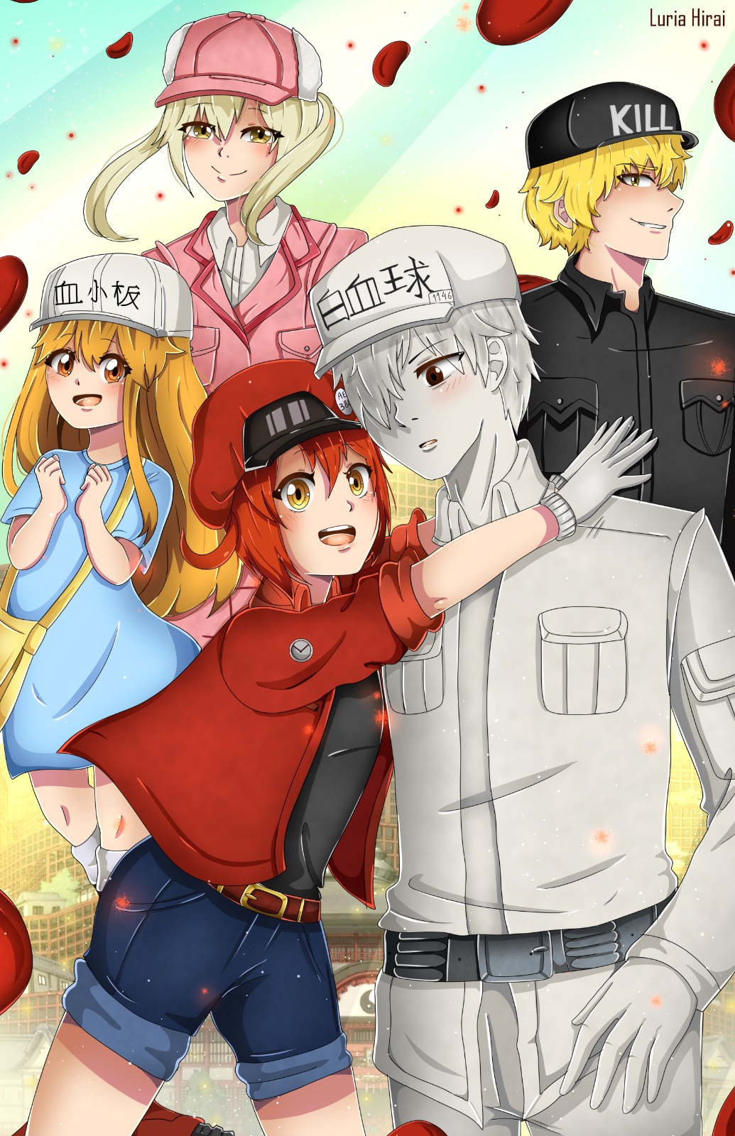 Luria Hirai on X: Fan art from the anime Cells at Work! Time: 6 Hours  Characters: Cells at work Program: Clip Studio Paint Art: Luria Hirai  #ArtistOnTwitter #drawing #CellsAtWork #HatarakuSaibou #anime #manga #