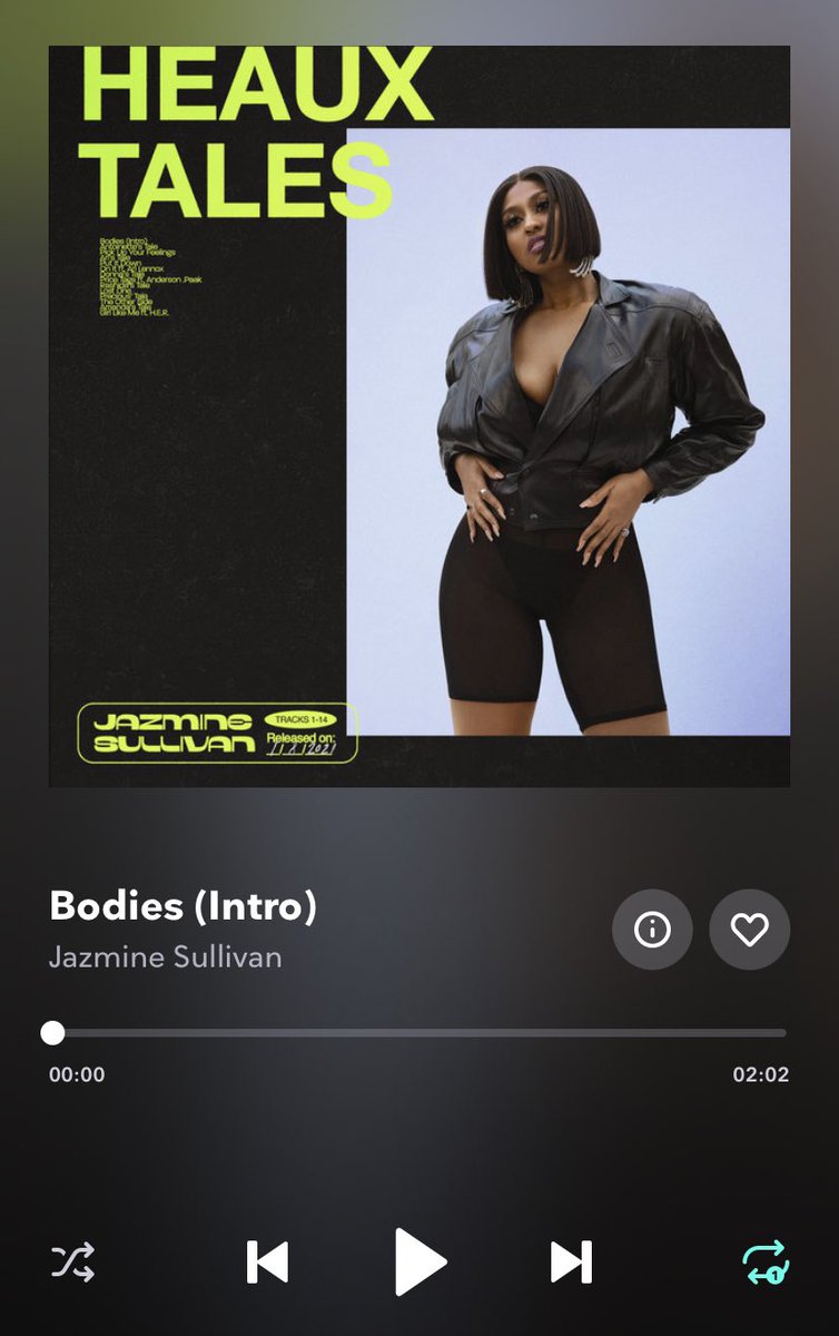 MarianJ_R's tweet photo. This album 🔥 It’s been on repeat all day #HeauxTales #JazmineSullivan @jsullivanmusic https://t.co/6IYUyeJyop