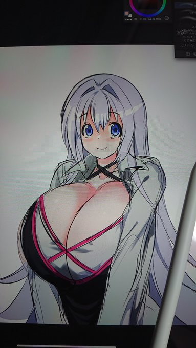 ipad pro届きましたわ!さっそくクリスタぶちこみましたわよ!布団から出なくても色付きの絵が描けるなんて良い時代になりましたわね!!! 