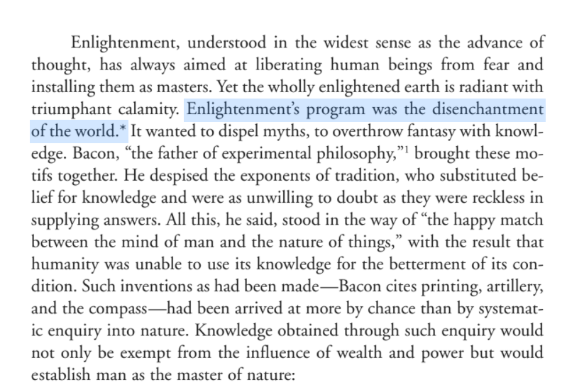 By the way, here's the opening paragraph of Dialectic of Enlightenment, by Horkheimer and Adorno (1944/47), which is considered the most systematic exposition of Critical Theory. It's thesis is that Enlightenment rationalism (and religion) always end in fascism. Nonsense, ofc.
