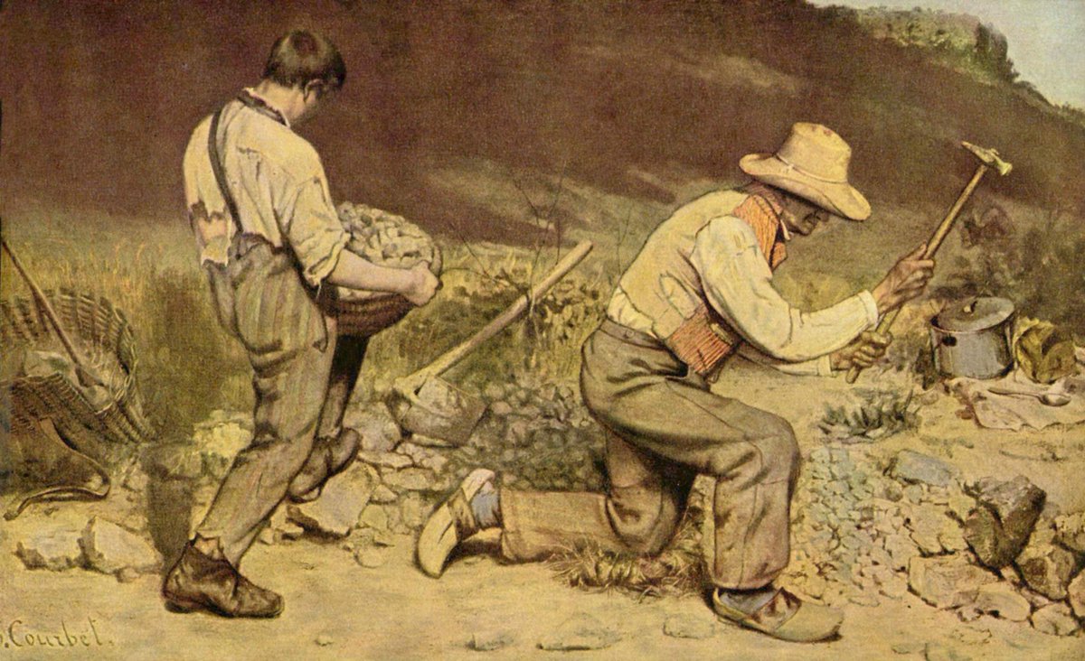 artistcourbet's tweet image. The Stone Breakers, 1849 #realism #courbet