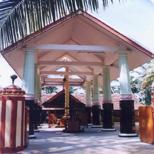 Aama Ni Nidayam' ( Aama means tortoise) and later become ‘Ameda’. Parashurama came to know about the journey of Sapthamathrukkal. Thus, he did Prathishta for the Sapthamathrukkal here.7 forms of Aadi Parashakthi are Sapthamathrukkal. Veerabhadra and Ganesha have Sannidhi here.