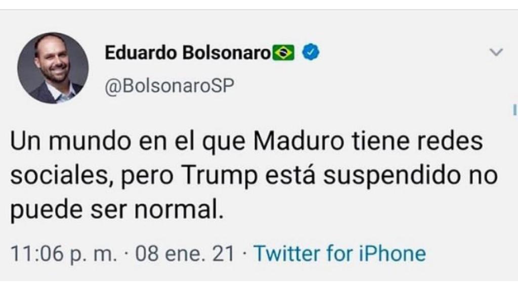 guanaparo's tweet photo. Eduardo Bolsonaro, lo expresa muy claro. https://t.co/j8iqp34aiT