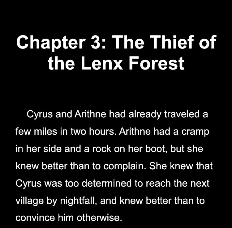 OK it’s time let’s get into Chapter 3 - more made up names I’m sure I spent lots of time researching, and perhaps telling on myself vis á vis how I felt about the outdoors. Also, big fan of the phrase “a quite possibly better place than this”. I think it’s gonna catch on soon.