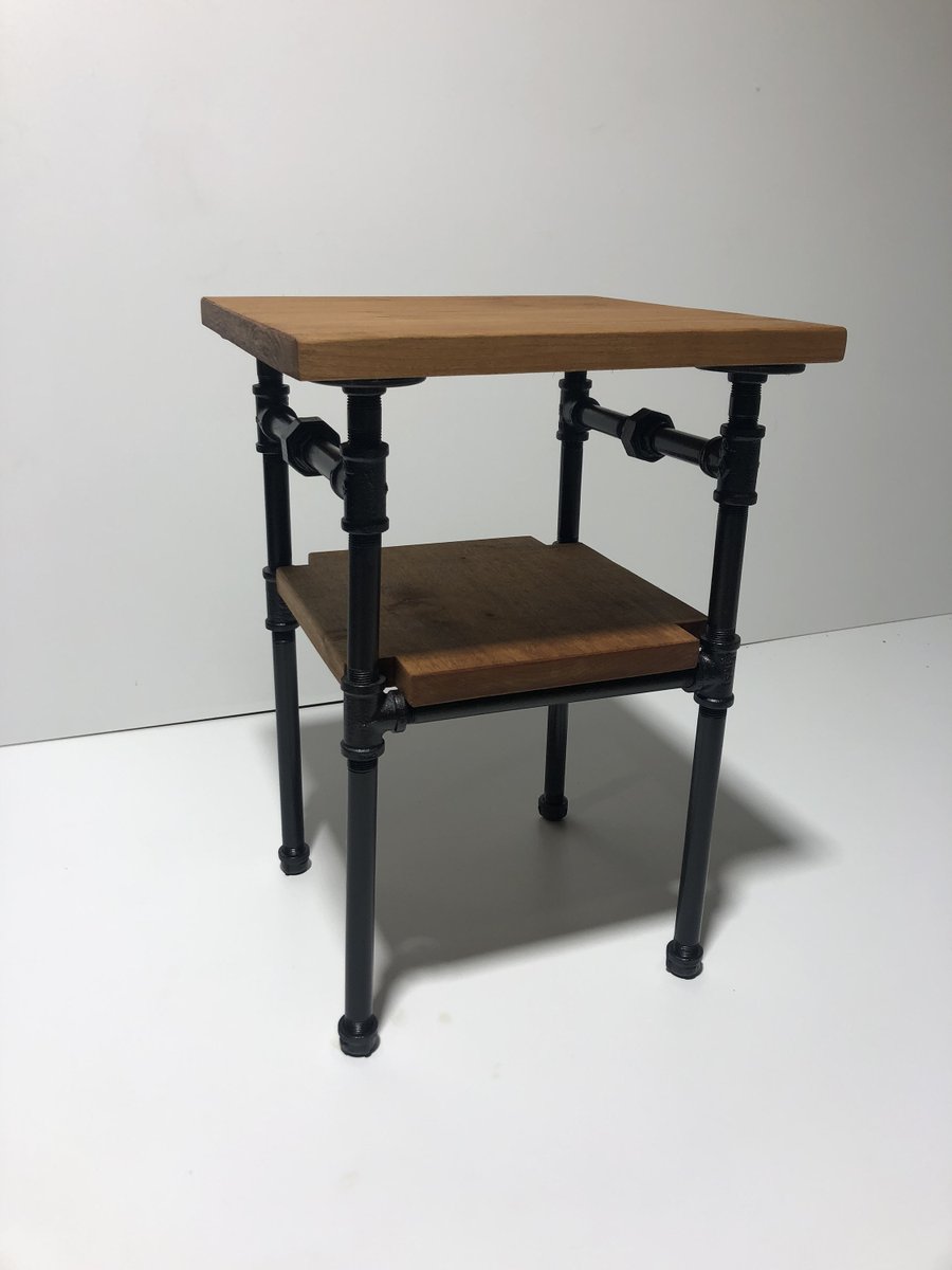 Excited to share the latest addition to my #etsy shop: Kirby II, side table with shelf. perfect bed side table or living room side table etsy.me/3oxKrj0 #industrialutility #coffeetable #sidetable #blackpipe #gaspipe #steampunk #industrial #reclaimed #rustic