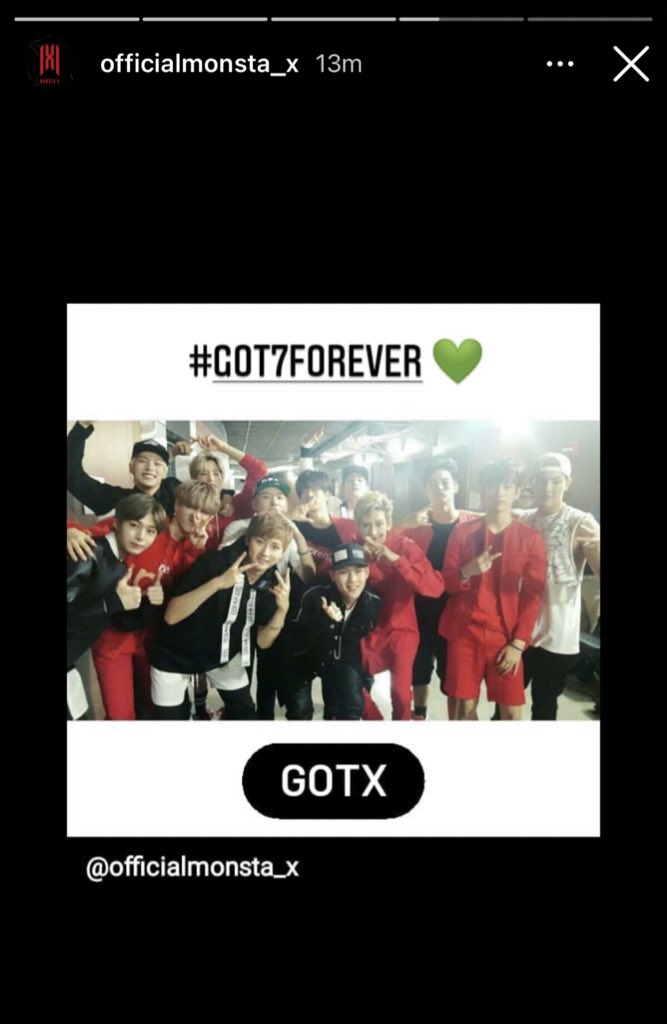 bloomindef's tweet photo. Monsta X fanbase’s insta story 🥺💚

#GOT7FOREVER @GOT7Official https://t.co/0mO3dxy3ni