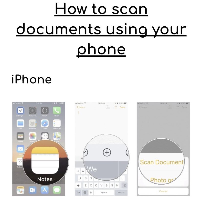 mrsmccluskeybio's tweet photo. Did you know - if you have an iPhone or iPad you can scan documents to upload to your team! ⭐️ A much easier way than with a scanner and much better than a photo. Here’s how to: (ps depending on updates, it can be a ‘+’ or a ‘📷’ icon you’re looking for) #homeschoolhacks https://t.co/uYXeZHyT7R