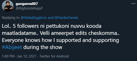HarikaTrends's tweet photo. as per you knowledge ekkuva followers vunte matladalli...
takkuva followers vunte twitter vadakudadhu antav...

memu eppudu nuvvu abhi ki support cheyaledhu annam bro....🧐

nuvvu harika name vadthunav antunamm... brain open chesii chudu..... https://t.co/ecNH0DMixo