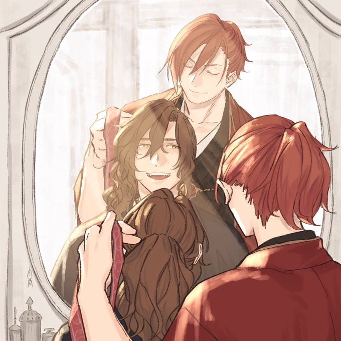 #odaibako_uspicture https://t.co/mISaZofqGb journey 読んでくださってありがとうございます〜!!!お題のお揃いでポニテなジクパーです! 