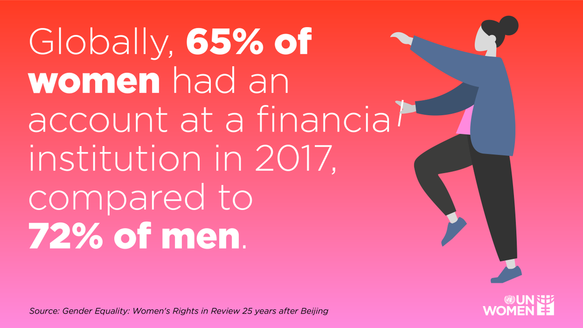 UN_Women's tweet photo. Women must have better access to financial education and institutions in order to have financial independence.
https://t.co/E9XUzt7MrD #GenerationEquality https://t.co/txQUM5gHLb