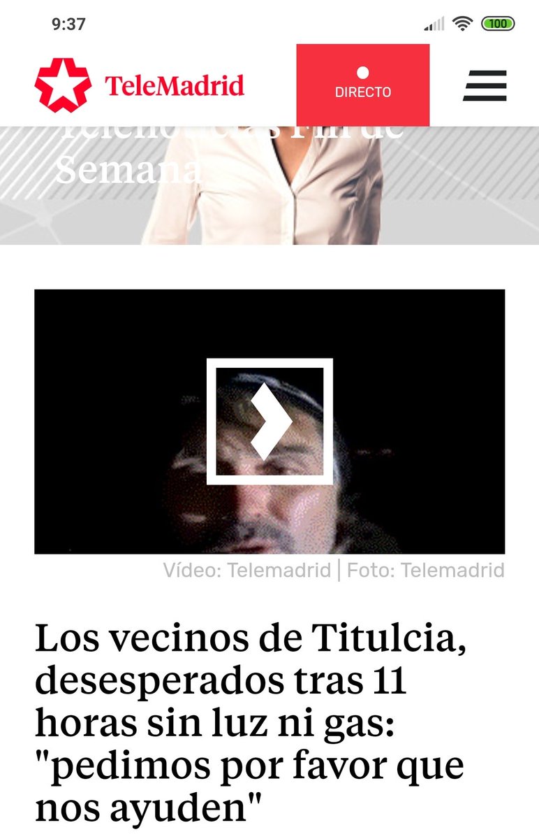 Stilettolov's tweet photo. Os pido ayuda. En Titulcia, un pueblo de Madrid, están sin luz desde ayer a las 10 de la mañana. Tengo media familia ahí, entre ellos mis padres con 81 años, y no les dan solución. Ayudadme a compartir, no podemos ir, se les está estropeando la comida y no pueden ir a comprar. https://t.co/DOlvXA2JMW