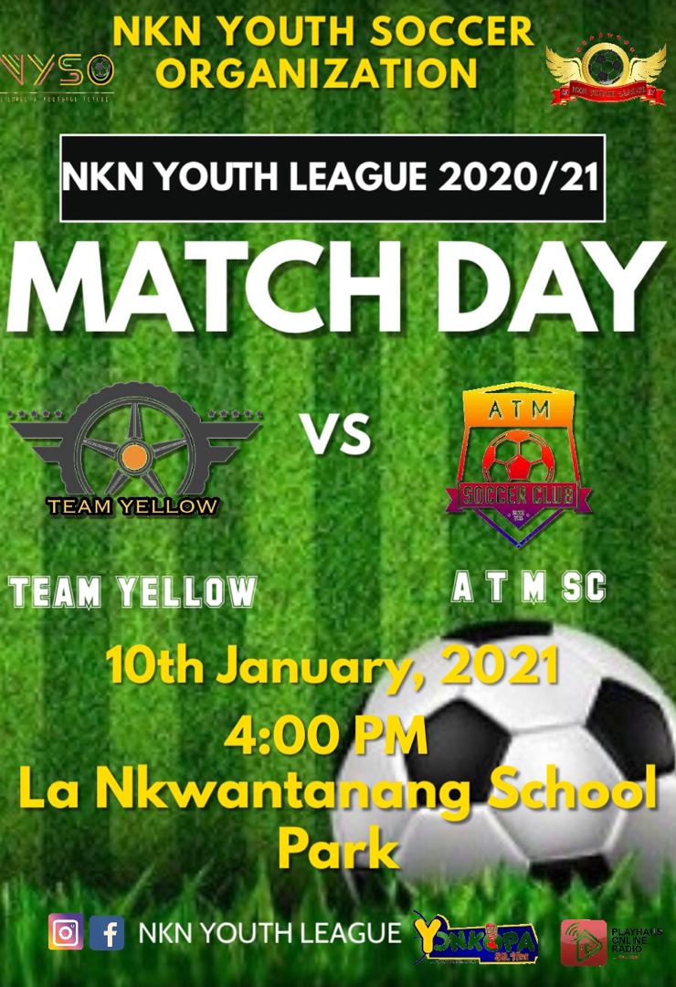NknYouthleague's tweet photo. Match Day ⚽️🔥
⚽️ Young Stars ⭐️ 🆚 Dragons 🐉 FC
⚽ Team Yellow 🆚 ATM SC
🏟 La-Nkwantanang school park
📍 Madina
🗓 Sunday, 10th January, 2021
⏰ 2:00pm 🇬🇭 (1st match)
⏰ 4:00pm 🇬🇭 (2nd match)
Predict and win!!!
#NYSO
#NYL20
#ProjectCommunityWelfare https://t.co/ZPpmXzOafH