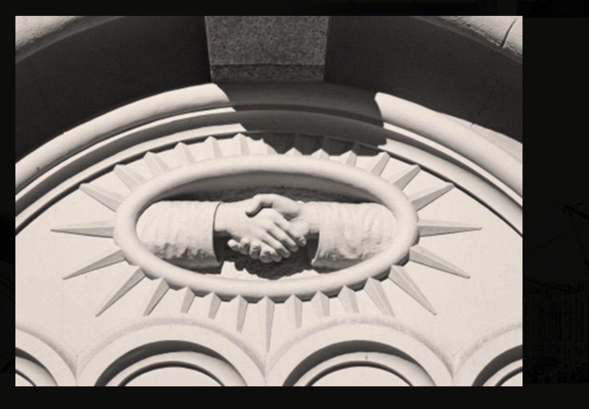 One of the hallways to their underground tunnel. More Symbolism the eye and the freemason handshake. Lots of photos of the masons on top of temple..whats in that window?