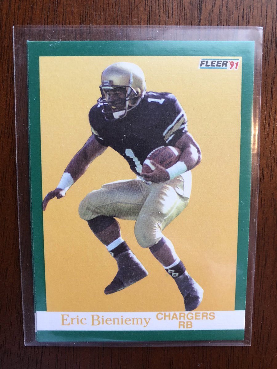 OwenCards's tweet image. Found another 1991 Fleer football Eric Bieniemy RC $1.50 shipped #ColoradoBuffalos #Chiefs @HobbyConnector