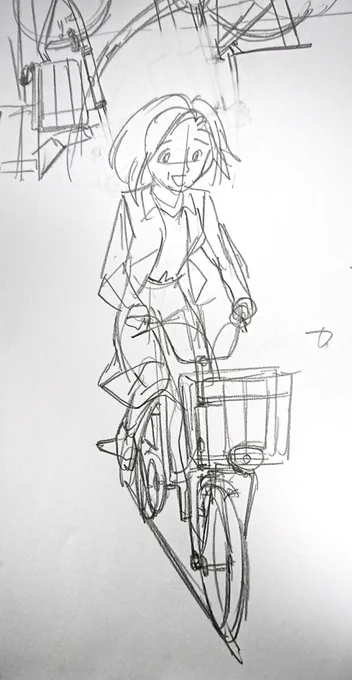 自転車を描く と
自転車で走っている所を描く は、全然違う。

どんだけ自転車が正確に描けてても、ヒトが乗って【
サマになってる】でないと、かえってその正確さが仇になる。

これはレースシーンでなくても、ママチャリの日常シーンでも同じだよ。 