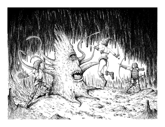 Battle at the Cavern's Mouth by David Ellis 