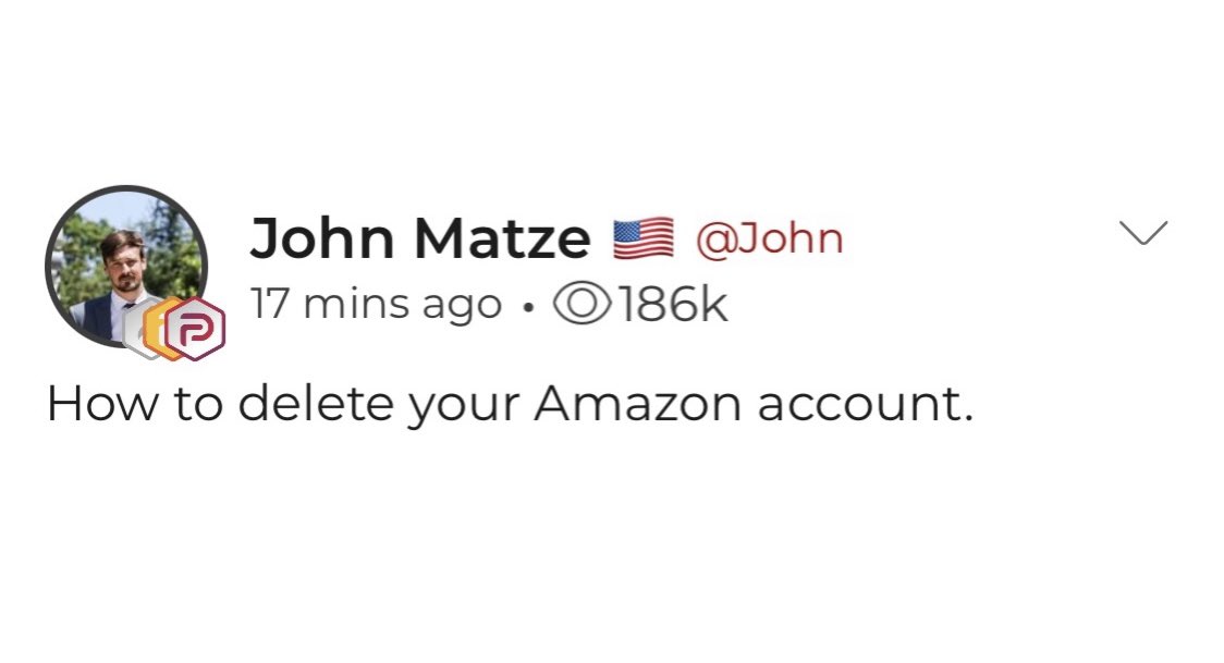 patriottakes's tweet photo. John Matze is providing a link to everyone so they can delete their Amazon account permanently. https://t.co/PdVcuv5GG7