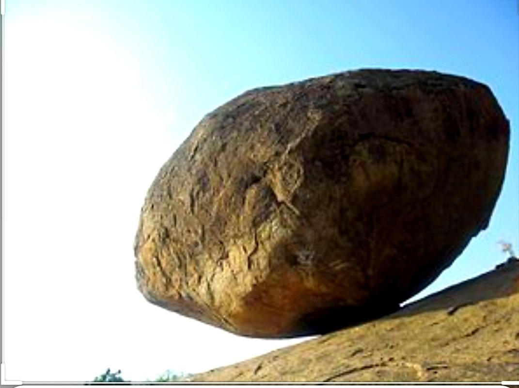 Originally named Van Irai kal (stone of sky God), is positioned in a way that it looks it might fall anytime. You will be surprised to know this rock has been sitting there firmly against Tsunami, earthquakes or cyclone for over 1200 years.Wait for more surprises.